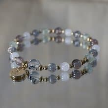 ll 月光葡萄莊園 ll 赫基蒙 月光石 拉長石 紫玉 葡萄石 BR-00014