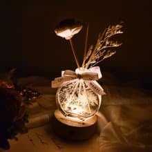 銀河星空浮游花圓款小夜燈 擴香花 母親節 乾燥花 畢業禮物 刻字