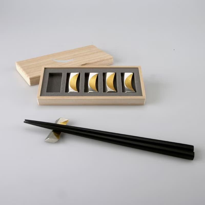 金色月光筷架組 - 五入