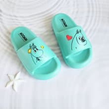 【Pinkoi x Moomin】饅頭厚底拖鞋-綠色 姆明與歌妮 防水鞋