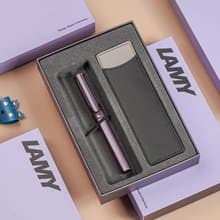 【雷雕刻字】LAMY 鋼珠筆 限量單入筆套禮盒 /AL star 2025 紫灰