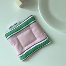 Cushion tea coaster (Rosy)
