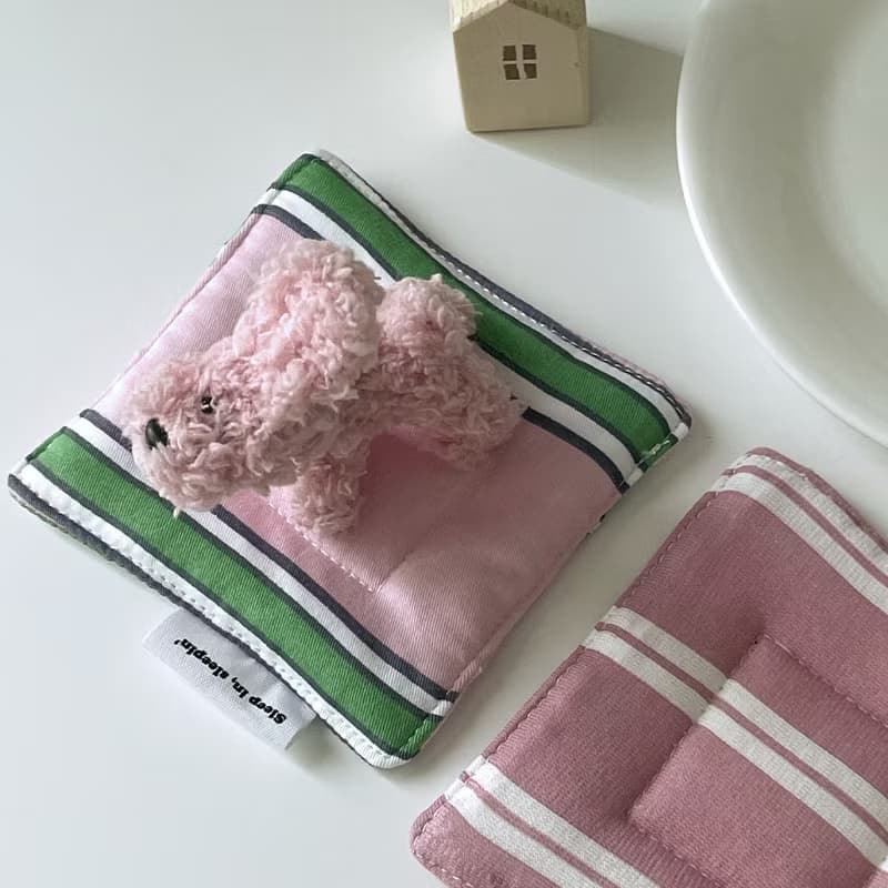 Cushion tea coaster (Rosy)