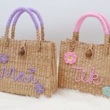 Straw tote bag 稻草手提袋 草編包