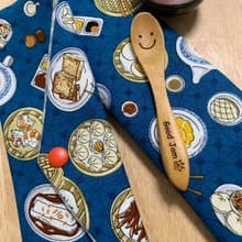 文青風環保純棉筷袋 台灣美味小吃 質感原胚 沈穩藍 日本 潮物 收