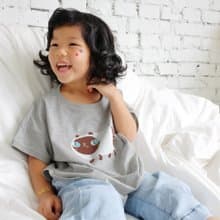 Kids Luna暹羅魚喵/兒童純棉Tshirt/灰-中性版 即將絕版