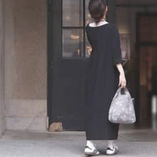 山香圓 三層手提包   日本布料 手工製作