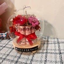 有錢花夜燈蘋果玻璃盅/平安果/新婚快樂/帶路雞/母親節禮物