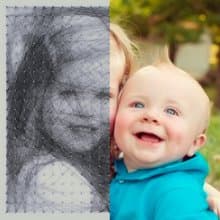 Personalized Portrait String Art Thread Wall Artwork for Kids Room, Home Decor