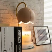 【預購】唯美浪漫花朵融蠟燈-藕粉 | 限宅配出貨