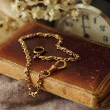 骨董法國包金水滴懷錶鍊 手鍊 項鍊 MURAT BR263