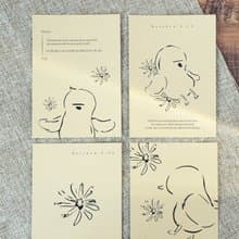 【不憂慮】文青簡約明信片1入 (附信封) | 療癒卡片