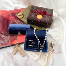 【クリスマス限定コレクション】Winter Nights Jewel Box / 選べるネックレスと手刺繍ジュエリーボックス C001