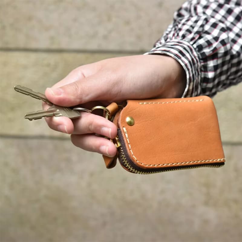 日本職人手作皮革鑰匙包 - 共5色