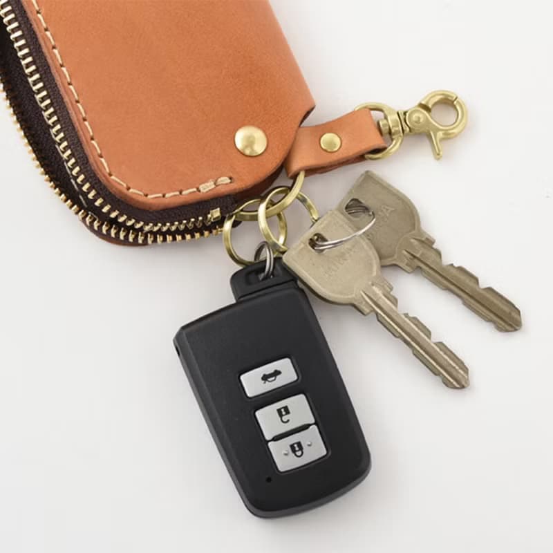 日本職人手作皮革鑰匙包 - 共5色