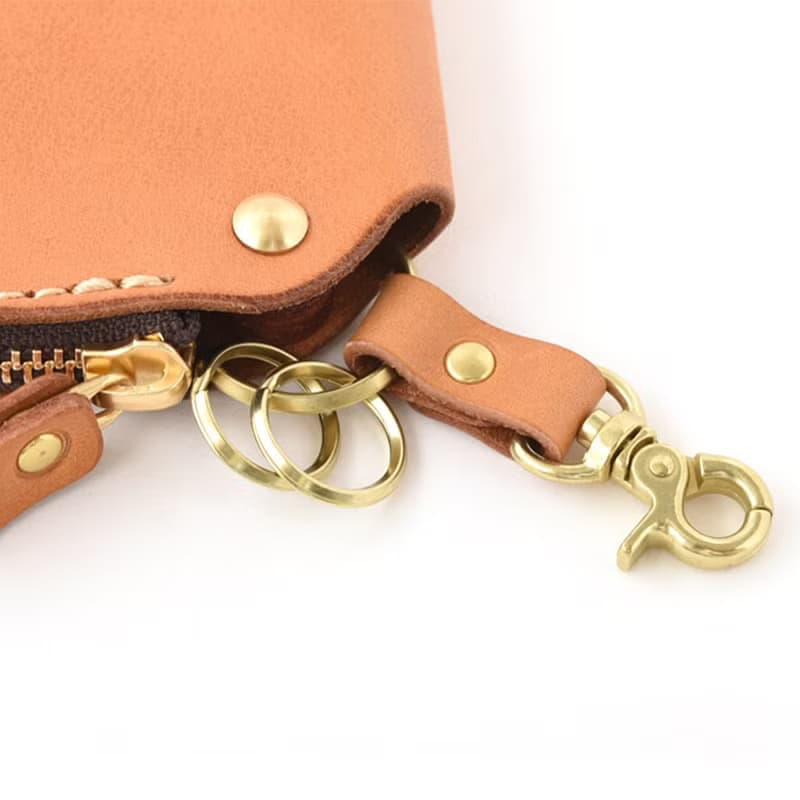 日本職人手作皮革鑰匙包 - 共5色