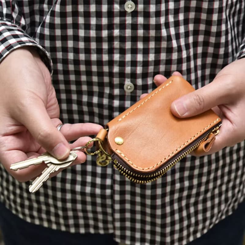 日本職人手作皮革鑰匙包 - 共5色