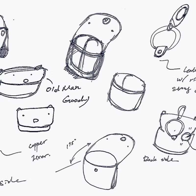 常見的Goody Tre 海軍藍真皮革手工 AirPods 3 保護套