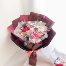 永生花 永生玫瑰花 康乃馨花束 母親節禮物 永生花束 生日禮物