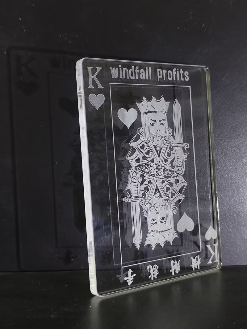 撲克牌水晶杯墊系列  橫財就手 父親節首發產品
