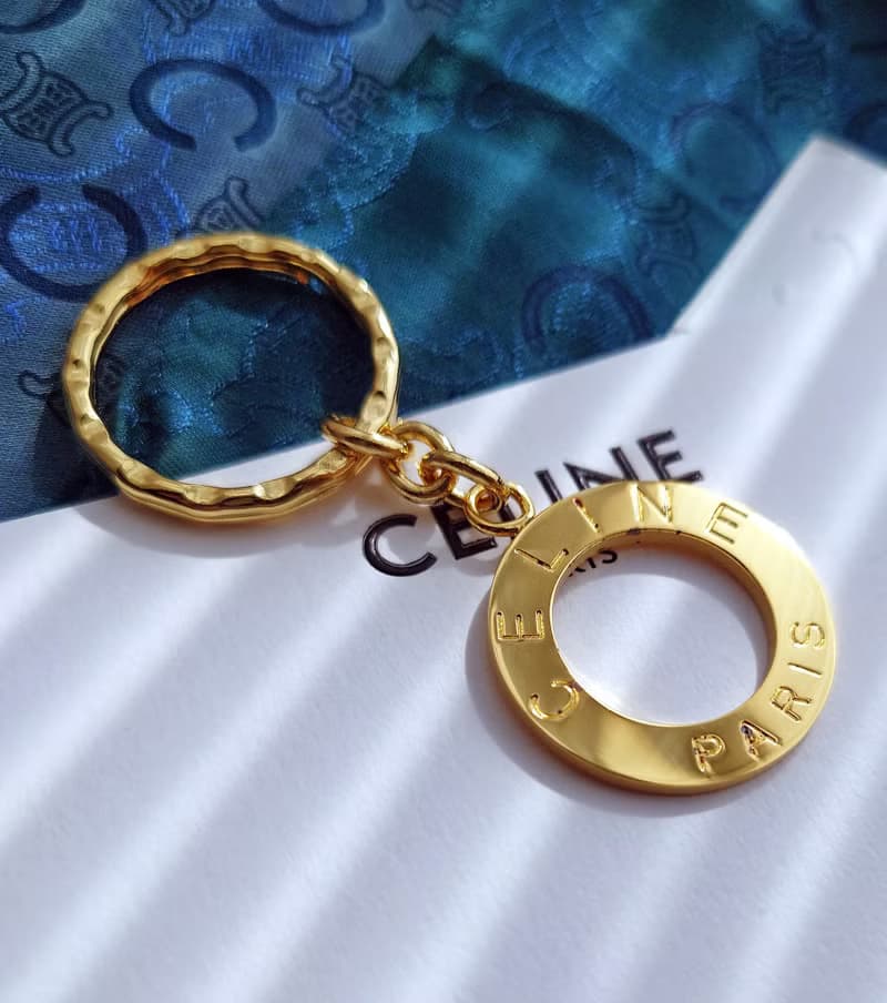 全新帶盒 CELINE 小金環 包包掛飾掛件 車匙圈鎖匙扣鑰匙扣鑰匙圈