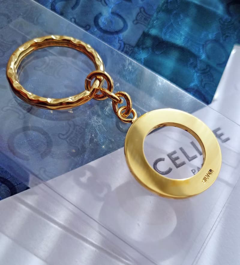 全新帶盒 CELINE 小金環 包包掛飾掛件 車匙圈鎖匙扣鑰匙扣鑰匙圈