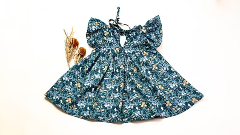 Handmade b yMina【設計款】流蘇鳶尾花賽凡娜洋裝 贈禮盒 生日禮