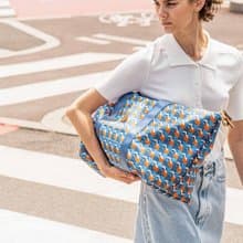 【BRIC' S】X-Bag 2合1摺疊旅行袋(大)- 藍橘迷彩