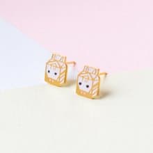 斑馬牛奶盒 Animal Milk | 手作耳環