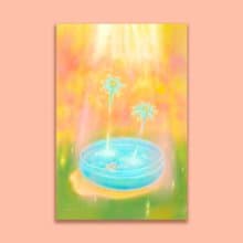 春天 的氣息-掛畫/畫/畫作/裝飾畫/花/植物/光/草/天空/奇幻/療癒