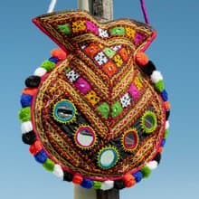 手工刺繡斜背包 民族風包 側背包 肩背包 手工包 刺繡包-沙漠幾何
