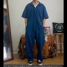 DICKIES 藍色 短袖 連身工作服 COVERALLS 剪標品 古著 二手