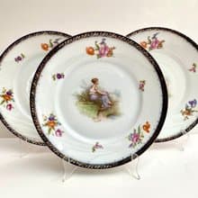 來自德國的古董羅森塔爾盤子套裝 3 |陶瓷餐盤