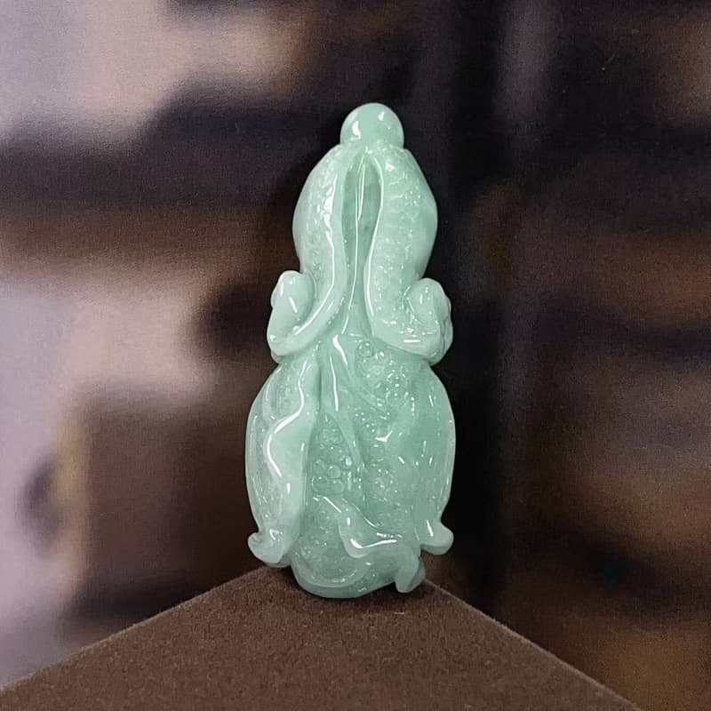 翡翠巧雕白菜 | 天然緬甸A貨翡翠 | 送禮