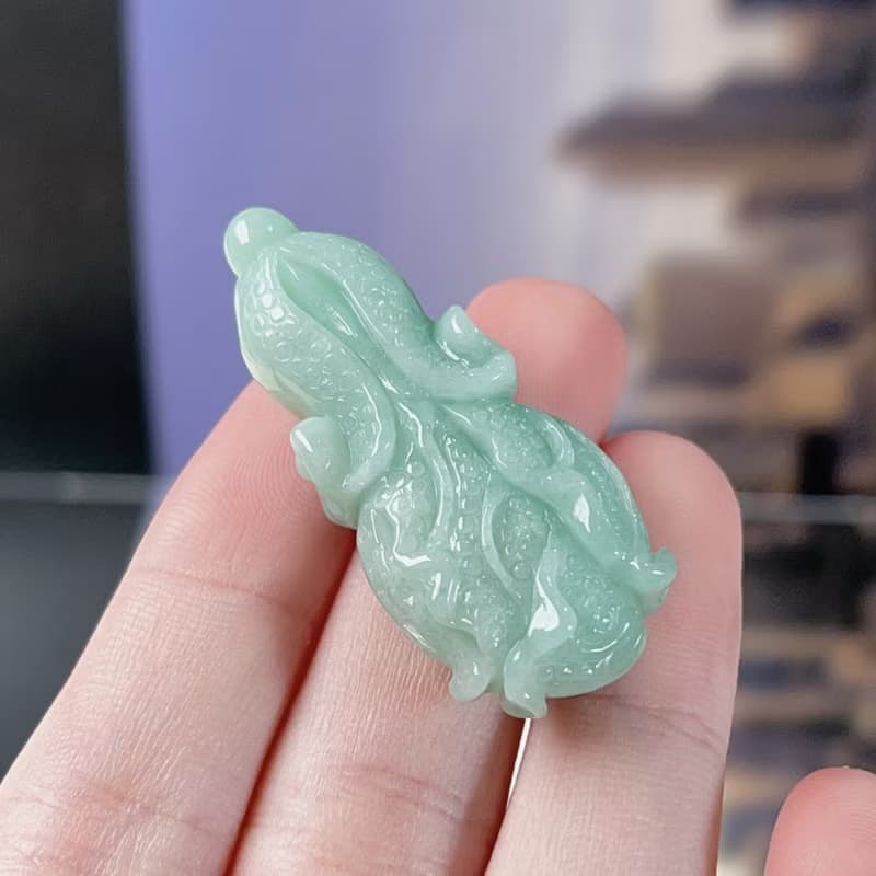翡翠巧雕白菜 | 天然緬甸A貨翡翠 | 送禮