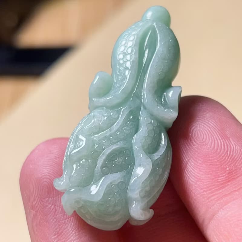 翡翠巧雕白菜 | 天然緬甸A貨翡翠 | 送禮