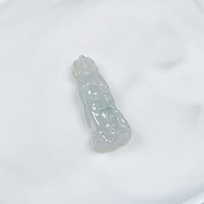 冰種翡翠關公 | 天然緬甸A貨翡翠 | 送禮