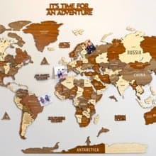 Mixed 2 Color – Wooden World Map-Wall Decoration for Homes and Offices