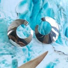 Vintage Jewelry 西洋古董飾品 銀色調 簡約摩登 針式耳環