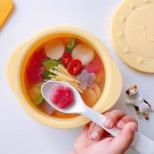 韓國【Mother's Corn】小太陽矽膠餐碗(鵝蛋黃)