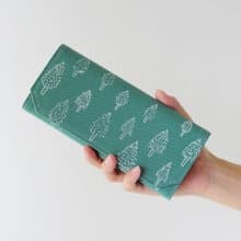 湖水綠森林 紙長夾 帆布包 超輕量80g 錢包 環保材質 可水洗紙