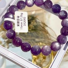 天然紫鋰雲母薰衣草色11mm37.25g水晶手鍊緩解壓力舒壓情緒
