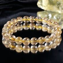 一圖一物│#580 8mm 金髮晶水晶手鍊 豐盛財富之石 開運招財飾品
