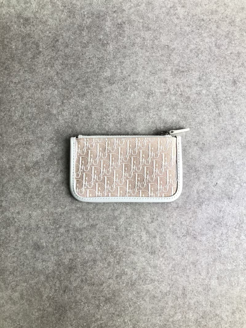 【 日本直送　名牌中古包 】Christian Dior クリスチャン ディオール トロッター コインケース ピンクベージュ ジャガード gr2wn6