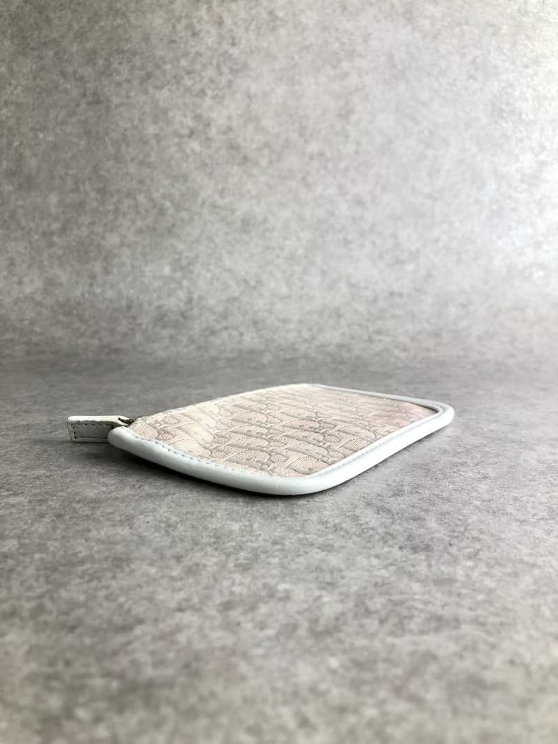 【 日本直送　名牌中古包 】Christian Dior クリスチャン ディオール トロッター コインケース ピンクベージュ ジャガード gr2wn6