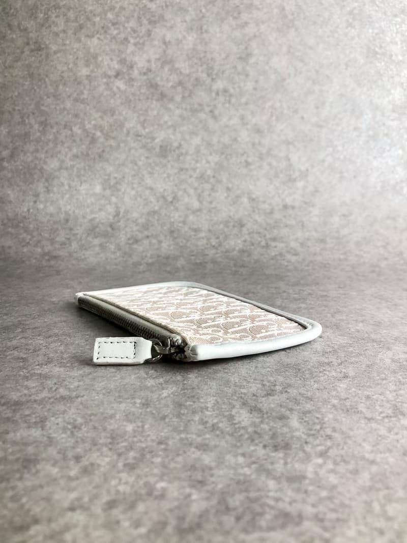 【 日本直送　名牌中古包 】Christian Dior クリスチャン ディオール トロッター コインケース ピンクベージュ ジャガード gr2wn6