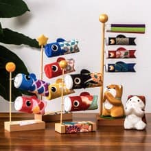 現貨 日本製 京都龍虎作手工絹布鯉魚旗招福錦鯉擺件送禮