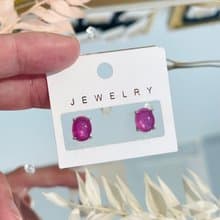 天然紅寶星光銀K簡約單針吉祥祝福幸運力量愛情之石