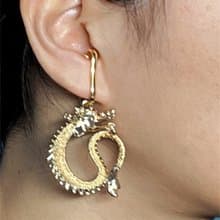 Hi Onion龍紋中式小眾誇張高級感個性耳夾無耳洞耳飾耳掛霸氣