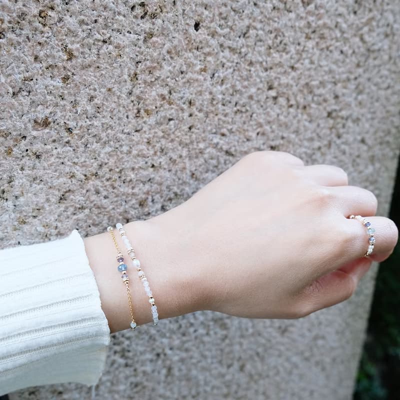 花園尋寶家 - 14K包金海藍寶手鍊